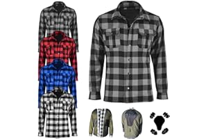 VASTER Motorcycle Motorbike Shirt Made with Kevlar Reinforced CE Armoured Shirt for Men Boys Removable Protections