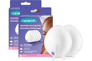 Lansinoh Waschbare Stilleinlagen - 8 Stück inkl. Wäschenetz - ultrasaugfähig, superweich und wiederverwendbar