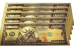 YIQILAFADA 5 banconote da un milione di dollari, banconote colorate per decorare porta fortuna