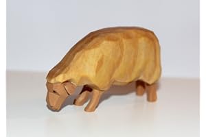 Lotte Sievers-Hahn Krippenfiguren * Schaf hell fressend im Baumwollbeutel * 1501