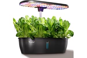 LetPot Classic 12 Pods Hydroponic Growing System Kit, 24W Full-Spectrum LED Indoor Herb Garden, Dual Veg/Fruit Modes & 2-Level Brightness, Adjustable 21'' Stand & Quiet 5.5L Tank