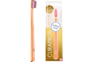 Curaprox CS 12460 Velvet Soft Toothbrush for Sensitive Gums, Color May Vary | CUREN® Filaments for Sensitive Teeth or Bleeding Gums, Gentle Deep Cleaning Manual Toothbrush, Swiss Premium Oral