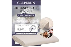 Colperun Passiertuch, Grad 90, 90cm X 90cm, hochwertige wiederverwendbar Musselin Tücher zum Kochen, 100% ungebleichtes Käsetuch zum Abseihen von Truthahn und Geflügel - Halloween Deko