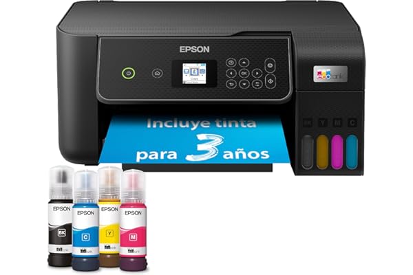 Epson Impresora multifunción EcoTank ET-2870 A4 con depósito de Tinta, conexión Wi-Fi y hasta 3 años de Tinta incluida