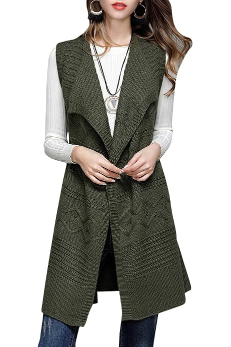 JENNIE LIU Womens 100% Pure Cashmere Sleeveless Cardigan Duster Vest(S,  Charcoal) : Amazon.co.uk: Fashion