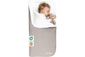 MIMUSELINA Sacco Nanna Invernale 0-6 Mesi Universale | Per Passeggino, Culla e Ovetto | Copertina Neonato Invernale Cotone Morbido e Caldo | 2 in 1: Sacco 92x46 cm o Coperta 92x92 cm