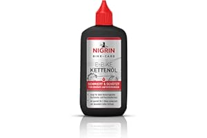 NIGRIN BIKE-CARE E-Bike-Kettenöl, 100 ml Flasche, Fahrradkettenöl, verringert Reibung, macht Fahrradketten leichtläufig
