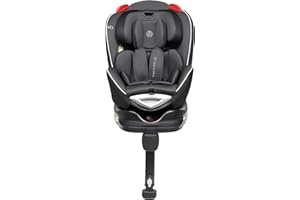 Ickle Bubba Radial Group 0+/1/2 Car Seat, Suitable from Birth to 25kg (Approx. 7 Years), 360 Degree Rotating Design for Easy Access & Integrated ISOFIX Base for Secure Installation - Grey/Black