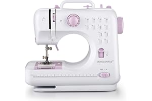 DONYER POWER Electric Sewing Machine Mini Portable with 12 Built-in Stitches, 2 Speeds Double Thread, Embroidery,Foot Pedal