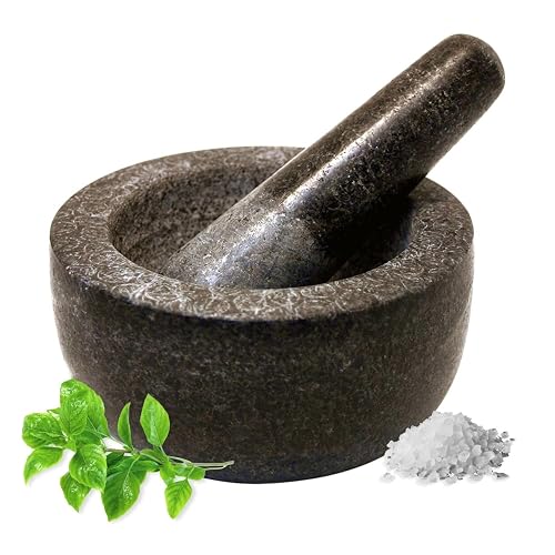 Jade Temple Steinmörser-Set, Granit 13 cm