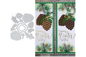 LZJSYKDQ Pinecone Die Cuts for Card Making, Merry Christmas Metal Cutting Dies for Paper Scrapbooking, DIY Stencils for Album Party Wedding Festivals Decoration, KDQ1336