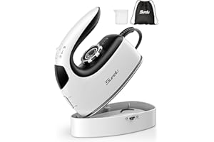 Sundu Mini Travel Iron with Steam,1000W Portable Steamer Samll Iron for Quilting & Sewing,300 Microsteam Holes,90ml water tank,lockable safety base,Digital Temperature Control-Black