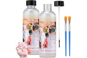 TEOKANTZ 200 ML Air Dry Clay Glaze, Clay Varnish for Air Drying Clay, Air Dry Clay Varnish, Gloss Varnish Clay Glaze for Air Dry Clay, Plaster Sculptures, Acrylic Canvases, Ceramics, Wood