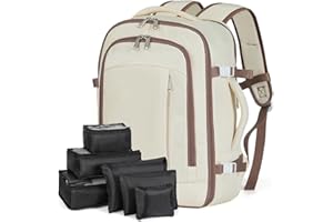 Lekespring Mochila Viaje Cabina Avion 40x20x25 | Mochila Viaje Mujer Hombre - Maletas de Viaje Cabina con 6 Bolsas Organizadoras - Vacaciones Negocios Viajes Escuela