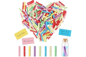 HOCUCHELAND 380 Stück Lose Zum Selber Beschriften, Gemischt Lose Tombola mit Metallringen, Bunt Tombola Lose Nummeriert Kleine Zettel Beschriften, Tombola Lose für Kindergeburtstag, Jubiläum, Party