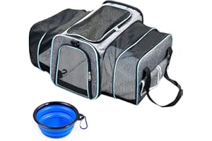 IDEAPRO Cat Carrier, Portable Pet Carrier Bag for Cats and Small Dogs, Foldable Soft Sided Cat Transport Carrier