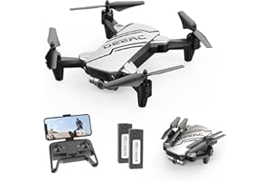 DEERC D20 Mini Drone for Kids with 720P HD FPV Camera, Foldable RC Quadcopter for Boys Girls with Altitude Hold, Headless Mode, One Key Start, Tap Fly, Speed Adjustment, 3D Flips, 2 Modular Batteries