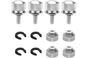 NQEUEPN 8pcs Motorcycle Seat Bolt Kit, Fender Seat Nut Kit Motorcycle Seat Screw Mount Aluminum Seat Bolts 1/4-20 Thread for Harley-Davidson Sportster Touring Softail Dyna