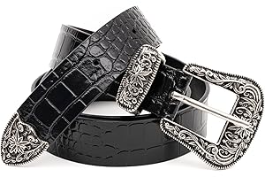 MUF MODISH UNIQUE FASHION Ceinture Femme Cuir 100% Luxe Haut de gamme Effet Croco, petite et grande taille 95 cm - 200 cm, boucle unique et tendance, originale, style moderne, cadeau femme, Fabriquée en Italie (Made in Italy)