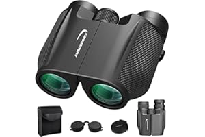 Aurosports 12x32 Fernglas für Erwachsene - Ferngläser Klein Kinder mit überlegener Klarheit - Kompakt Fernglas High Definition Ideal für Vogelbeobachtung Reisen Jagd Konzerte