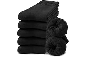 Hocerlu Calze Termiche Donna, 5 Paia Calzini Calde Invernali Donna, Calzettoni Termici Spugna Morbidi Comodi, Per Passeggiate Escursioni Lavoro Regali, Taglia 35-42