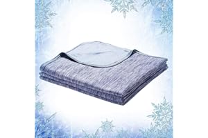 Elegear fajny koc letni, 2 w 1 projekt narzuta na łóżko narzuta utrzyma chłód przez całą noc, antyalergiczny i oddychający 130 x 170 cm - niebieski