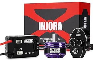 INJORA MBL32 G2 ESC Brushless Impermeabile & Motore Outrunner 2204 Fat Viper per 1/18 TRX4M