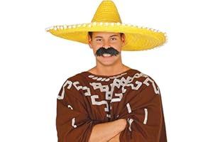 FIESTAS GUIRCA | Sombrero Mexicano de Paja (60 cm) - Accesorio de Fiesta para Celebraciones de Verano y Graduaciones - Ideal para Eventos Temáticos de México y Fiestas de Disfraces - Adulto Unisex