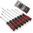 KRESHU 7 Pcs Heavy Duty Magnetic Screwdriver Set | Ergonomic Chrome Vanadium (CR-V) Tools for Repairing, Chiseling, and Loosening Seized Screws, Professional Hand Grip (7pcs Set)