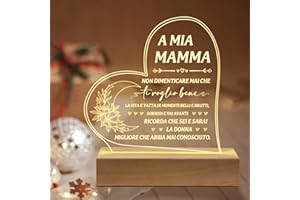 Niyewsor Regalo Mamma, Festa della Mamma Regalo per Mamma Luce Notturna, Regalo Mamma Compleanno, Idee Regalo Mamma, Regali per Mamma da Figlia Figlio