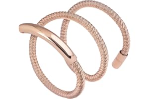 Breil - Bracciale da Donna Collezione NEW SNAKE STEEL TJ2838 - Gioiello Modellabile al Polso in Maglia in Acciaio Lucido con Elemento Rigido - Lunghezza 50 cm - Acciaio Argento