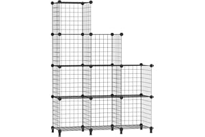 ‎AWTATOS AWTATOS Cube Storage Unit, 9 Cube Wire Storage Shelves, Multifunctional DIY Bookcases and Shelving Units Perfect for Office/Livingroom/Kitchen/Bathroom, Black USCIH09BE