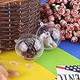20Pcs 5cm Clear Baubles,Empty Plastic Baubles to Fill, Christmas Tree Decorations Ball for Craft New Years Wedding Party Home Decor