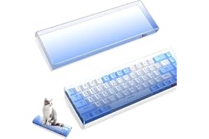 MAMBASNAKE Premium Acrylic 68-Key Keyboard Cover Dust Cover Waterproof Anti-Knock Clear Keyboard Cover for TKL PC Mechanical Gaming Keyboard, 12.2*4*0.9in, Compatible with K68 RK68 SKY68 T8 K6 Blue