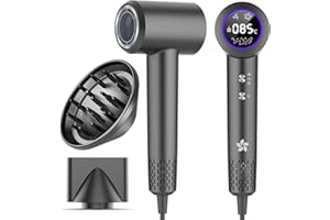 ‎HZD Föhn mit Diffusor, Haartrockner, 400 Millionen Plasma Ionen Fön, 110000 U/min Bürstenloser Motor Schnelles Trocknen Haarföhn, 57dB Geräuscharm Hair Dryer, Haarfön für Reise, Zuhause