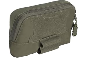 TOPTACPRO Pochette de Panneau d'Admin Tactique Molle Petite Pochette de Poitrine pour Gilet Tactique JPC2.0 AVS CPC Système Molle Nylon 500D (Ranger Green)