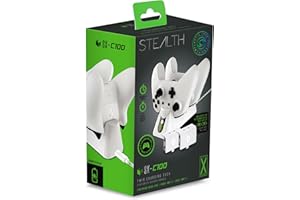 Stealth SX-C100 Xbox One Twin Charging Dock with Rechargeable Battery Packs - White