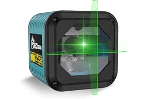 Kreuzlinienlaser 30M, DECTEAM Laser Wasserwaage Grün Strahl Selbstnivellierender Linienlaser, Horizontale 105°/Vertikale 110° Kreuzlaser, ± 3mm/10m Genauigkeit, 2*AA-Batterien & IP54 Staub, C011G