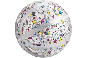 INPODAK Basketball Size 5, Girls Basketball, 27.5 Basketballs for Kids Outdoor, Unicorn Basketballs, Ball Game for Kids ToddlerTeens Youth