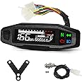 Universal Digital Speedometer for Motorcycle, Digital Tachometer with LCD Display Carburetor Kilometers Counter with Bracket