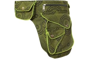 Gheri Cotton Popper Waist Bag Pocket Fanny Pack Travel Pouch
