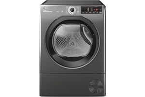 Hoover H-DRY 350 Freestanding Condenser Tumble Dryer, 10 Kg, Class B, Wi-Fi & Bluetooth, Four Drying Levels, Aquavision & Advanced Care, White, 59.6x60.4x85 cm - HRE C10TBER-80