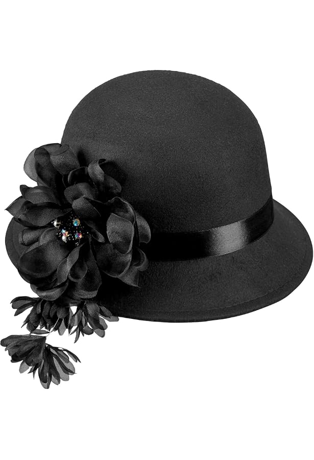Chapeau Cloche Faux Cuir Camel Tulle – Fait Main, Style Années 20