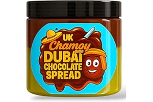 CHAMOYGUYSUK Dubai Chocolate Spread with Kunafa Spread – Luxury Halal Chocolate Spread with Pistachio Butter & Kunafa Pastry – Gourmet Arabic Dessert Topping – 320g