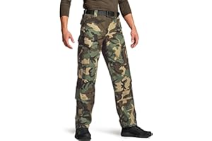 CQR CLSX Herren Militär Taktische Hose, MKampfhose, Ripstop-Arbeitshose, wasserabweisend, ACU Cargohose, Uap03 1pack - Woodland Olive, XL Lang