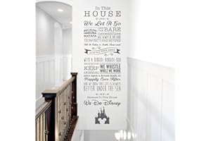 WALL DESIGNER Children Playroom Bedroom Disney Inspired Wall Sticker - We Do Disney - Tinkerbell, Toy Story, Little Mermaid, The Lion King... [Dark Grey]