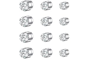 Vcmart Falska näsringar, falsk septumring, klämma på smycken falsk piercing i oborrat rostfritt stål