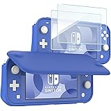 ProCase for Nintendo Switch Lite Flip Case with 2 Pack Tempered Glass Screen Protectors, Slim Soft Cover Anti-Scratch Protect