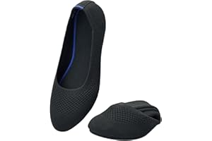 ZZS Damen Ballerinas Slip On Knit Kleid Schuhe Pumps Schuhe Runde Zehe-41.5EU