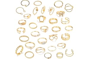 GoPaw Vintage Gold Knuckle Ringe Set,Vintage knuckle Ringe Gold, knuckle Ring Gold,Mädchen Gold Midi Ringe,Gold Rings Set,Vintage Gold Finger Ring Set